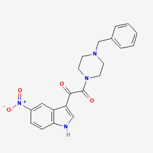 molecular formula C21H20N4O4 B3035577 1-(4-benzylpiperazin-1-yl)-2-(5-nitro-1H-indol-3-yl)ethane-1,2-dione CAS No. 334973-49-8