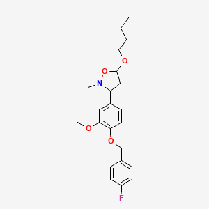 5-Butoxy-3-{4-[(4-fluorobenzyl)oxy]-3-methoxyphenyl}-2-methyltetrahydroisoxazole