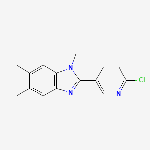 molecular formula C15H14ClN3 B3035587 2-(6-chloro-3-pyridinyl)-1,5,6-trimethyl-1H-1,3-benzimidazole CAS No. 337920-57-7
