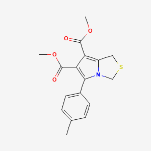 molecular formula C17H17NO4S B3035588 dimethyl 5-(4-methylphenyl)-1H-pyrrolo[1,2-c][1,3]thiazole-6,7-dicarboxylate CAS No. 337920-81-7