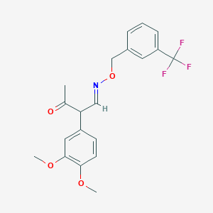 (4E)-3-(3,4-dimethoxyphenyl)-4-({[3-(trifluoromethyl)phenyl]methoxy}imino)butan-2-one