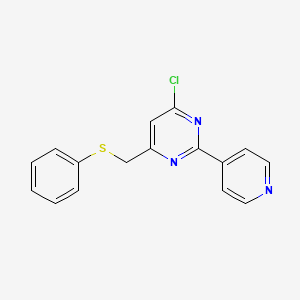 4-Chloro-6-[(phenylsulfanyl)methyl]-2-(4-pyridinyl)pyrimidine