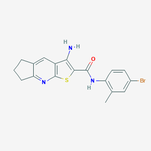molecular formula C18H16BrN3OS B303561 3-amino-N-(4-bromo-2-methylphenyl)-6,7-dihydro-5H-cyclopenta[b]thieno[3,2-e]pyridine-2-carboxamide 