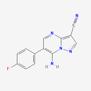 7-Amino-6-(4-fluorophenyl)pyrazolo[1,5-a]pyrimidine-3-carbonitrile