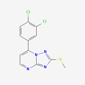 molecular formula C12H8Cl2N4S B3035617 7-(3,4-二氯苯基)-2-(甲硫基)[1,2,4]三唑并[1,5-a]嘧啶 CAS No. 338394-80-2