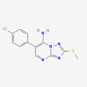 6-(4-Chlorophenyl)-2-(methylsulfanyl)[1,2,4]triazolo[1,5-a]pyrimidin-7-amine