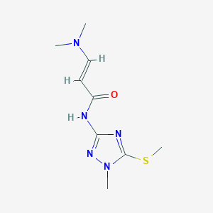 molecular formula C9H15N5OS B3035619 (E)-3-(dimethylamino)-N-(1-methyl-5-methylsulfanyl-1,2,4-triazol-3-yl)prop-2-enamide CAS No. 338394-86-8