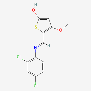 molecular formula C12H9Cl2NO2S B3035624 5-[(2,4-二氯苯胺)亚甲基]-4-甲氧基-2(5H)-噻吩酮 CAS No. 338395-09-8