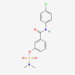 molecular formula C15H15ClN2O4S B3035632 3-[(4-chloroanilino)carbonyl]phenyl-N,N-dimethylsulfamate CAS No. 338396-42-2