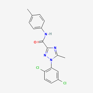 molecular formula C17H14Cl2N4O B3035648 1-(2,5-二氯苯基)-5-甲基-N-(4-甲基苯基)-1H-1,2,4-三唑-3-甲酰胺 CAS No. 338398-57-5