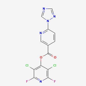 3,5-dichloro-2,6-difluoro-4-pyridinyl 6-(1H-1,2,4-triazol-1-yl)nicotinate