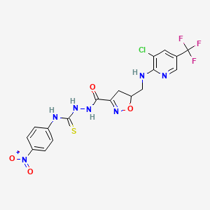 1-[[5-[[[3-Chloro-5-(trifluoromethyl)pyridin-2-yl]amino]methyl]-4,5-dihydro-1,2-oxazole-3-carbonyl]amino]-3-(4-nitrophenyl)thiourea