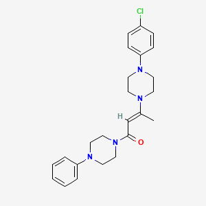 (E)-3-[4-(4-chlorophenyl)piperazin-1-yl]-1-(4-phenylpiperazin-1-yl)but-2-en-1-one