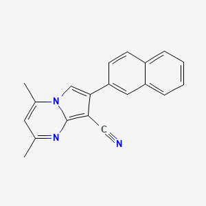 molecular formula C20H15N3 B3035664 2,4-Dimethyl-7-(2-naphthyl)pyrrolo[1,2-a]pyrimidine-8-carbonitrile CAS No. 338400-99-0