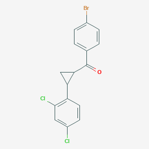 molecular formula C16H11BrCl2O B3035665 (4-Bromophenyl)[2-(2,4-dichlorophenyl)cyclopropyl]methanone CAS No. 338401-25-5