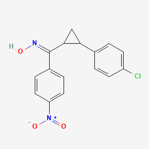 molecular formula C16H13ClN2O3 B3035670 [2-(4-氯苯基)环丙基](4-硝基苯基)甲酮肟 CAS No. 338401-36-8