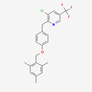 3-Chloro-2-[4-(mesitylmethoxy)benzyl]-5-(trifluoromethyl)pyridine