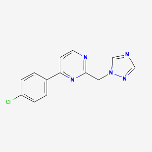 molecular formula C13H10ClN5 B3035681 4-(4-Chlorophenyl)-2-(1,2,4-triazol-1-ylmethyl)pyrimidine CAS No. 338405-48-4