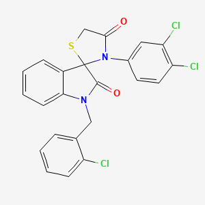 1'-[(2-Chlorophenyl)methyl]-3-(3,4-dichlorophenyl)spiro[1,3-thiazolidine-2,3'-indole]-2',4-dione