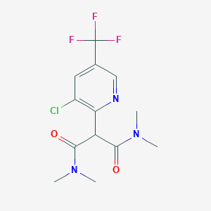 molecular formula C13H15ClF3N3O2 B3035690 2-[3-chloro-5-(trifluoromethyl)pyridin-2-yl]-N,N,N',N'-tetramethylpropanediamide CAS No. 338406-79-4