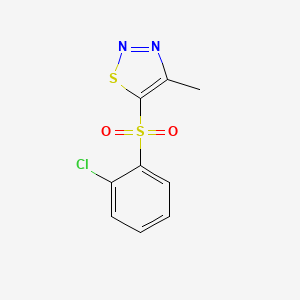 molecular formula C9H7ClN2O2S2 B3035708 2-Chlorophenyl 4-methyl-1,2,3-thiadiazol-5-yl sulfone CAS No. 338408-42-7