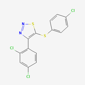 5-(4-Chlorophenyl)sulfanyl-4-(2,4-dichlorophenyl)thiadiazole
