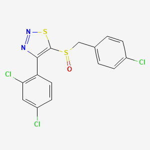 5-[(4-Chlorophenyl)methylsulfinyl]-4-(2,4-dichlorophenyl)thiadiazole