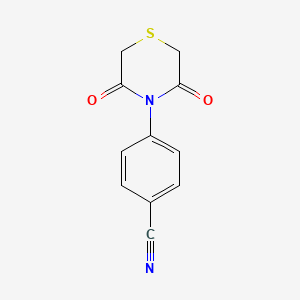 molecular formula C11H8N2O2S B3035717 4-(3,5-Dioxothiomorpholin-4-yl)benzonitrile CAS No. 338409-78-2