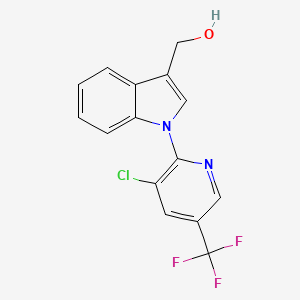 {1-[3-chloro-5-(trifluoromethyl)-2-pyridinyl]-1H-indol-3-yl}methanol