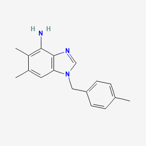 molecular formula C17H19N3 B3035727 5,6-dimethyl-1-(4-methylbenzyl)-1H-1,3-benzimidazol-4-amine CAS No. 338410-98-3