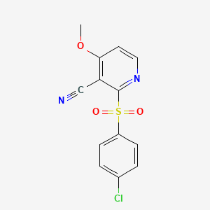 2-[(4-Chlorophenyl)sulfonyl]-4-methoxynicotinonitrile