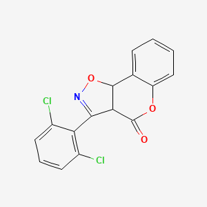 3-(2,6-dichlorophenyl)-3a,9b-dihydro-4H-chromeno[3,4-d]isoxazol-4-one