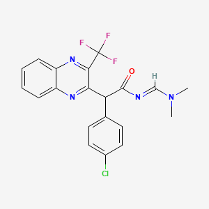2-(4-chlorophenyl)-N-(dimethylaminomethylidene)-2-[3-(trifluoromethyl)quinoxalin-2-yl]acetamide
