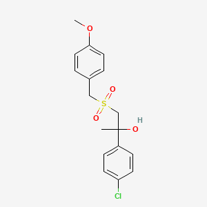 molecular formula C17H19ClO4S B3035740 2-(4-Chlorophenyl)-1-[(4-methoxybenzyl)sulfonyl]-2-propanol CAS No. 338412-34-3