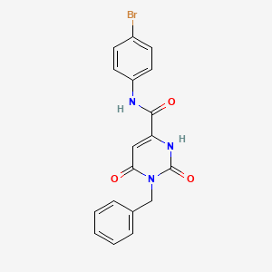 molecular formula C18H14BrN3O3 B3035746 1-苄基-N-(4-溴苯基)-6-羟基-2-氧代-1,2-二氢-4-嘧啶甲酰胺 CAS No. 338412-51-4