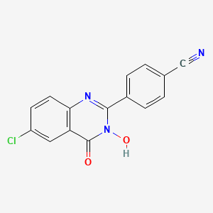 4-(6-Chloro-3-hydroxy-4-oxo-3,4-dihydro-2-quinazolinyl)benzenecarbonitrile