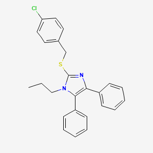 molecular formula C25H23ClN2S B3035757 4-氯苄基 4,5-二苯基-1-丙基-1H-咪唑-2-基硫醚 CAS No. 338412-83-2