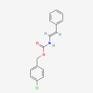 molecular formula C16H14ClNO2 B3035760 (4-氯苯基)甲基 N-[(E)-2-苯乙烯基]氨基甲酸酯 CAS No. 338413-36-8