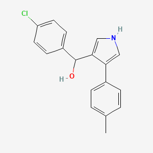 molecular formula C18H16ClNO B3035761 (4-chlorophenyl)[4-(4-methylphenyl)-1H-pyrrol-3-yl]methanol CAS No. 338413-71-1