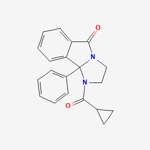 molecular formula C20H18N2O2 B3035765 1-(cyclopropylcarbonyl)-9b-phenyl-1,2,3,9b-tetrahydro-5H-imidazo[2,1-a]isoindol-5-one CAS No. 338414-92-9