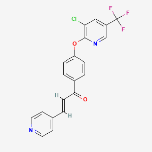 1-(4-{[3-Chloro-5-(trifluoromethyl)-2-pyridinyl]oxy}phenyl)-3-(4-pyridinyl)-2-propen-1-one