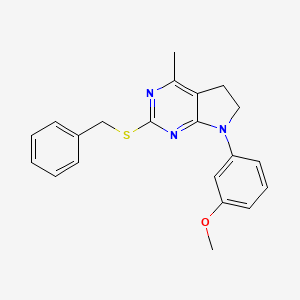 2-(benzylsulfanyl)-7-(3-methoxyphenyl)-4-methyl-6,7-dihydro-5H-pyrrolo[2,3-d]pyrimidine