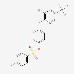 molecular formula C20H15ClF3NO3S B3035773 4-{[3-氯-5-(三氟甲基)-2-吡啶基]甲基}苯 4-甲苯磺酸酯 CAS No. 338416-37-8