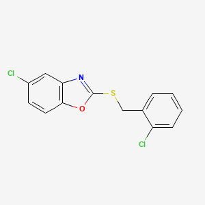 5-Chloro-2-[(2-chlorobenzyl)sulfanyl]-1,3-benzoxazole
