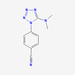 molecular formula C10H10N6 B3035778 4-[5-(dimethylamino)-1H-1,2,3,4-tetrazol-1-yl]benzonitrile CAS No. 338417-29-1