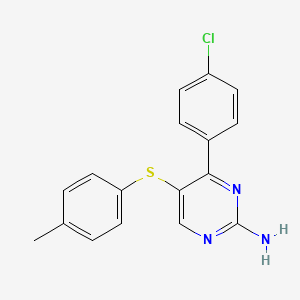 4-(4-Chlorophenyl)-5-[(4-methylphenyl)sulfanyl]-2-pyrimidinamine
