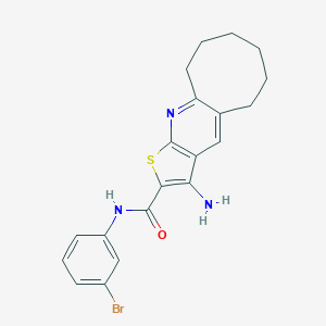 molecular formula C20H20BrN3OS B303578 3-amino-N-(3-bromophenyl)-5,6,7,8,9,10-hexahydrocycloocta[b]thieno[3,2-e]pyridine-2-carboxamide 
