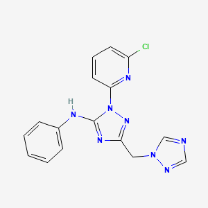 1-(6-chloro-2-pyridinyl)-N-phenyl-3-(1H-1,2,4-triazol-1-ylmethyl)-1H-1,2,4-triazol-5-amine