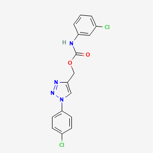 [1-(4-chlorophenyl)-1H-1,2,3-triazol-4-yl]methyl N-(3-chlorophenyl)carbamate