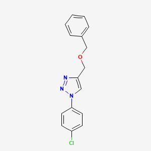 molecular formula C16H14ClN3O B3035788 4-[(苄氧基)甲基]-1-(4-氯苯基)-1H-1,2,3-三唑 CAS No. 338419-17-3